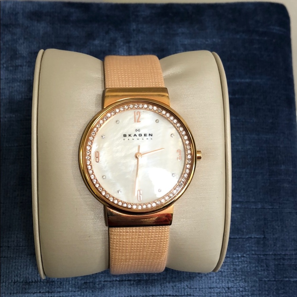 Skagen 2 Hand Watch with Leather Band